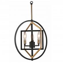 Vinci Lighting Inc. C1095-3AB/BK - Bloom Chandelier Aged Brass/Black