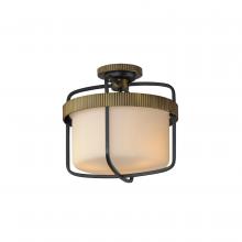 Maxim 32650SWBKAB - Ruffles-Semi-Flush Mount