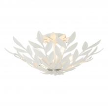 Crystorama 560-MT - Broche 4 Light Matte White Semi Flush Mount