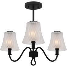  MCK1722MBK - McKinney 3-Light Matte Black Semi-Flush Mount