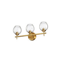  ABI-203W-VB-CLR - 3 Light Halogen Vanity Vintage Bronze with Clear Glass