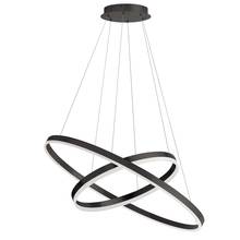  CIR-1497C-MB - 97W Chandelier, Matte Black w/ White Acrylic Diffuser