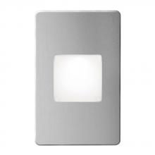  DLEDW-245-BA - 120VAC input, L125mmxW78mmxH37mm, 2700K, 3.3W IP65, Brushed Aluminum Wall LED Light with White Lens.