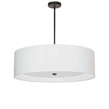 Dainolite HEL-304P-MB-WH - 4 Light Incandescent Pendant Matte Black White Shade with White Diffuser