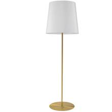  MM681F-AGB-790 - 1 Light Aged Brass Floor Lamp w/ White Drum Shade