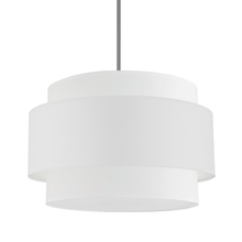 Dainolite PYA-224C-PC-WH - 4LT Incandescent Chandelier, PC w/ WH Shade