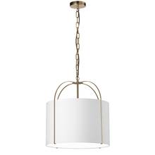 Dainolite QCY-181P-GLD-WH - 1 Light Incandescent Pendant Gold with White Shade