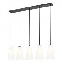 Z-Lite 3043P6-5L-MB - 5 Light Linear Chandelier