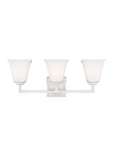 Generation Lighting 4413703EN3-962 - Ellis Harper transitional 3-light indoor dimmable bath vanity wall sconce in brushed nickel silver f