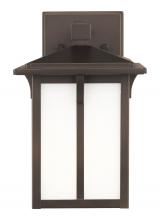  8552701EN3-71 - Tomek modern 1-light LED outdoor exterior small wall lantern sconce in antique bronze finish with et