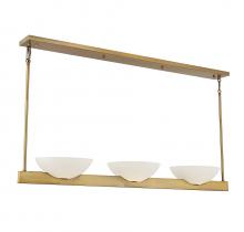  1-1614-3-322 - Fallon 3-Light Linear Chandelier in Warm Brass