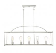 Savoy House Canada 1-190-5-SN - Palladian 5-Light Linear Chandelier in Satin Nickel