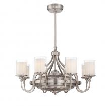 Savoy House Canada 36-329-FD-SN - Etesian 8-Light Fan D&#39;Lier in Satin Nickel