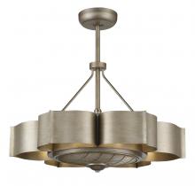 Savoy House Canada 39-FD-125-53 - Stockholm 6-Light Fan D&#39;Lier in Silver Patina