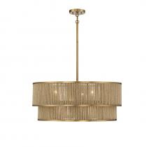 Savoy House Canada 7-1774-6-320 - Ashburn 6-LightÂ Pendant in Warm Brass and Rope