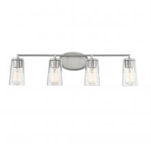 Savoy House Canada 8-7045-4-SN - Sacremento 4-Light Bathroom Vanity Light in Satin Nickel