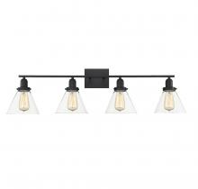 Savoy House Canada 8-9130-4-BK - Drake 4-Light Bathroom Vanity Light in Black