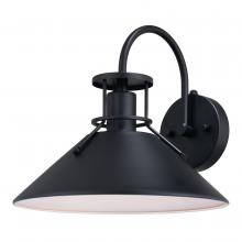  T0748 - Canton 12-in. Outdoor Wall Light Matte Black and Glossy White