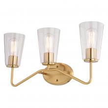  W0442 - Beverly 3 Light Vanity Muted Brass