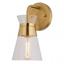  W0472 - Harper 10.25-in. H 1 Light Wall Light Natural Brass