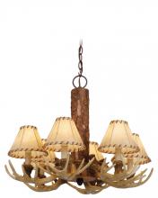 Vaxcel International CH33006NS - Lodge 6L Antler Chandelier Noachian Stone