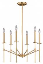 Vaxcel International H0178 - Kedzie 6L Chandelier Natural Brass