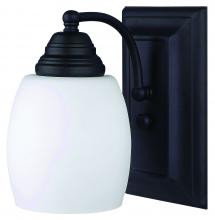 Canarm IVL259A01ORB - Griffin, 1 Light Vanity, Flat Opal Glass, 100 W Type A, 4 5/8&#34; W x 8&#34; H x 7 1/4&#34; D