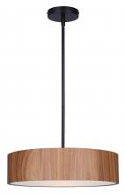 Canarm IPL318A03BKW16 - Dexter, MBK + Faux Wood Color, 3 Lt 15.75&#34; W Rod Pendant, 60W Type A, 15.75&#34; W x 12 - 54.5&#