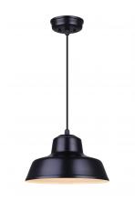 Canarm IPL1095A01BK - LEVI, IPL1095A01BK, MBK Color, 1 Lt Cord Pendant, 100W Type A, 14.375&#34; W x 12 - 108&#34; H