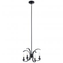 Kichler 52119BK - Cassadee 16&#34; 4 Light Convertible Pendant/Semi Flush in Black