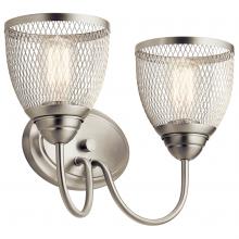 Kichler 55042NI - Voclain 16&#34; 2 Light Vanity Light with Mesh Shade in Brushed Nickel