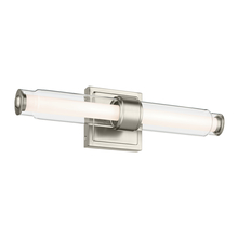  55237NILED - Laurene 18.5" Linear Bath Bar Small LED with Clear Glass in Brushed Nickel