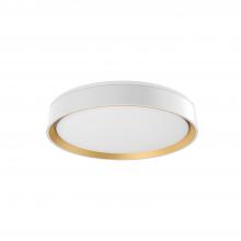 Kuzco Lighting Inc FM43916-WH/GD-5CCT - Essex 16-in White/Gold LED Flush Mount