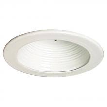 Galaxy Lighting 201WH - 4&#34; Line Voltage Step Baffle Trim - White