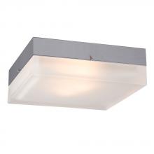 Galaxy Lighting 614573CH-213NPF - Square Flush Mount Ceiling Light - in Polished Chrome finish with Frosted Glass