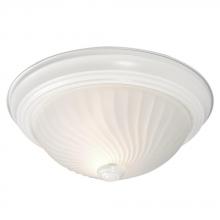  625018WH/FR - Flush Mount - White w/ Frosted Swirl Glass