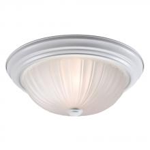  L635022WH010A1 - LED Flush Mount Ceiling Light - in White finish with Frosted Melon Glass