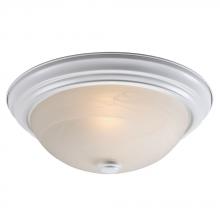 Galaxy Lighting 635032WH 2PL13 - Flush Mount Ceiling Light - in White finish with Marbled Glass