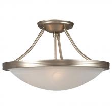 Galaxy Lighting 660480PT - Semi-Flush Mount - Pewter w/ Marbled Glass