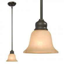 Galaxy Lighting 800801DBC - Mini Pendant w/6&#34;,12&#34;,18&#34; Extension Rods - Dark Brown Copper w/ Tea Stain Marbled Glass