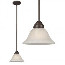 Galaxy Lighting 811852OBZ - Mini Pendant w/6&#34;,12&#34;,18&#34; Extension Rods - Old Bronze w/ Marbled Glass