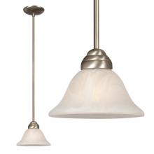 Galaxy Lighting 811852PT - Mini Pendant w/6&#34;,12&#34;,18&#34; Extension Rods - Pewter w/ Marbled Glass