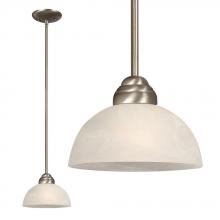 Galaxy Lighting 811855PT - Mini Pendant w/6&#34;,12&#34;,18&#34; Extension Rods - Pewter w/ Marbled Glass