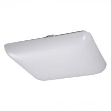  L941414WH016A1 - LED Flush Mount Ceiling Light / Square Cloud Light - in White finish with White Acrylic Lens (Fluore