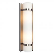  ES215661BN - Wall Sconce - in Brushed Nickel finish with Satin White Glass (Suitable for Indoor Use Only)