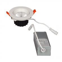 Galaxy Lighting RL-RG608WH - 120V Dimmable 3&#34; LED 8W White Gimbal Down Light 3000K IC Rated, FT6 Wire, Quick Connector