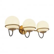 Alora Lighting WV458324AGOP - Alba 24-in Aged Brass/Opal Glass 3 Lights Wall Vanity