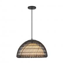 Alora Lighting PD631416MBOP - Bondi 16-in Matte Black/Opal Glass 1 Light Pendant