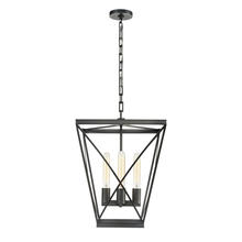 Alora Lighting PD309616UB - Lattice Urban Bronze 4 Lights Pendant