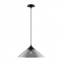  PD521015MBSM - Mauer 15-in Matte Black/Smoked 1 Light Pendant